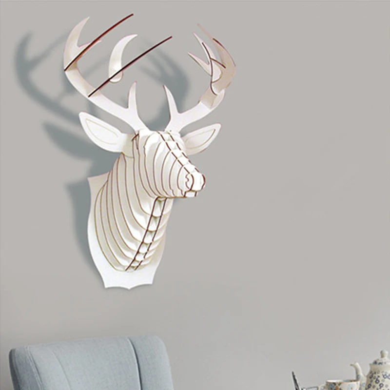 2017 голова оленя 3D Puzzle хобби Инструменты Бумага судов дети Дети DIY картон животных