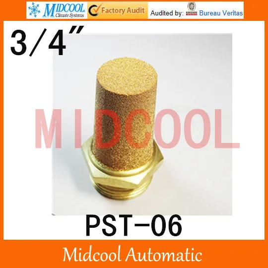 

10PCS!!! Pneumatic silencer,Brass muffler thread 3/4" Six inch PST-06