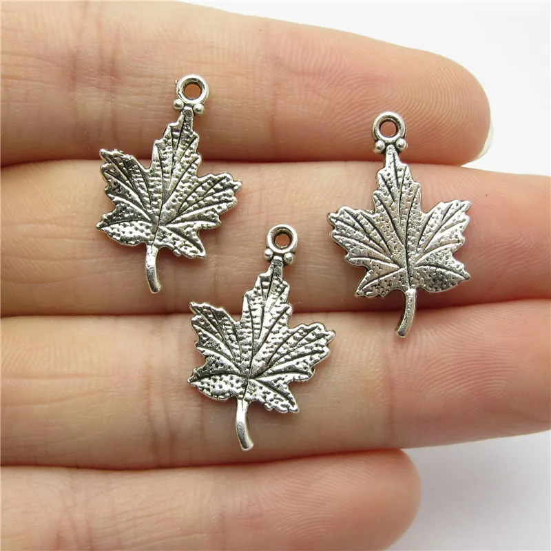 

Wholessale 70pcs (23*15mm ) antique silver Leaves charms fit Europe Bracelets DIY Pendant Jewelry Making