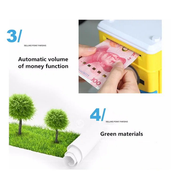 alcancia Large Piggy Bank Safe ATM Bank Saving Box Music Money Box Electronic Piggy bank kitty Cat Paper Money Cash Coin Bank