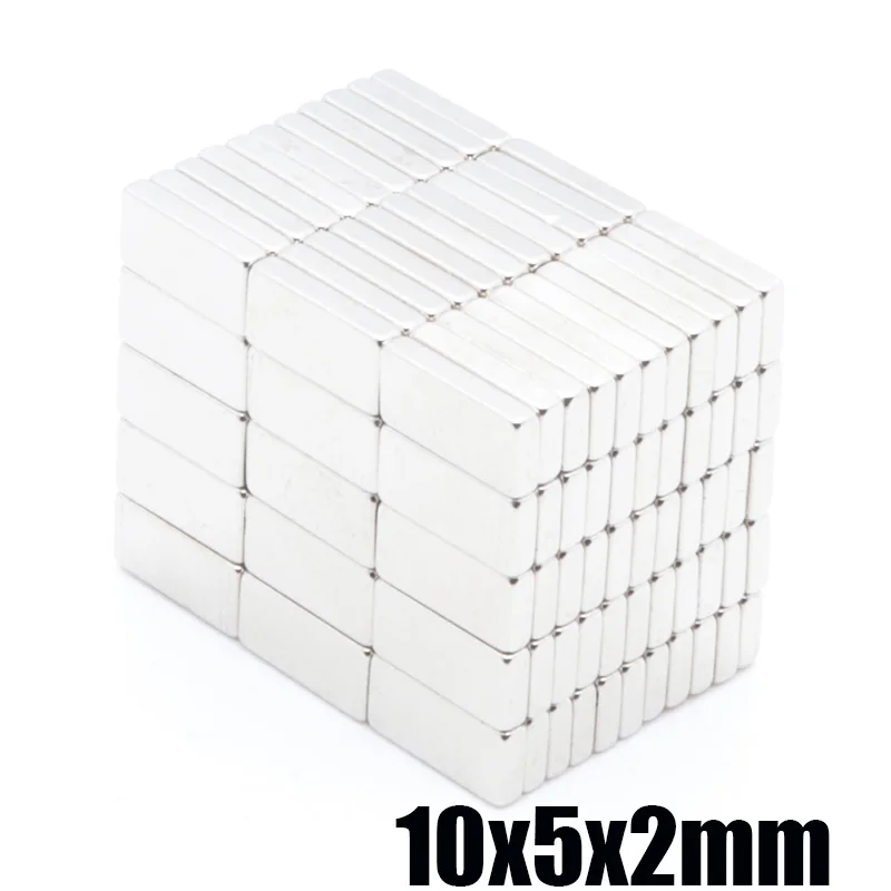 Сильный квадратный редкоземельный магнит NdFeB N35 500 шт. 10x5x2 мм 10*5*2 неодимовый x |