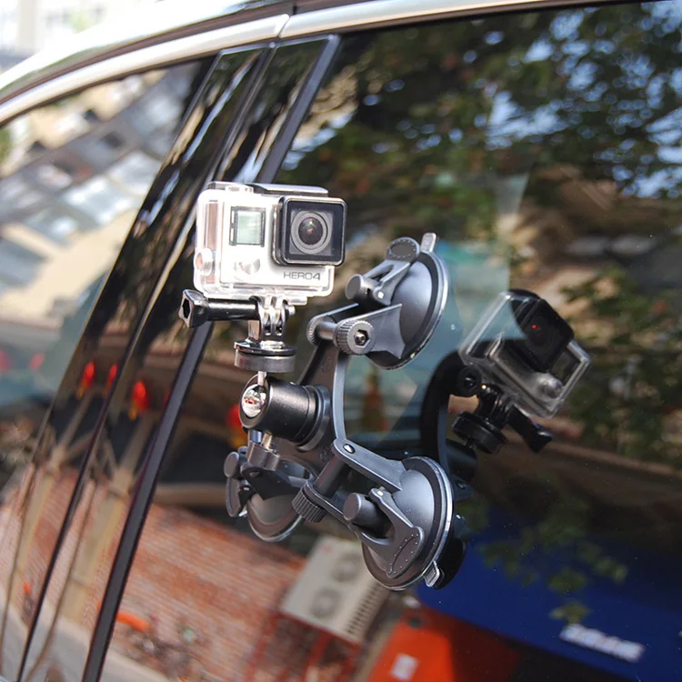Непродуваемая фиксированная Автомобильная присоска для Gopro Hero 8 7 6 5 4 Max 3+ Insta360 Xiaomi Yi 4K+ SJCAM шарнирный адаптер