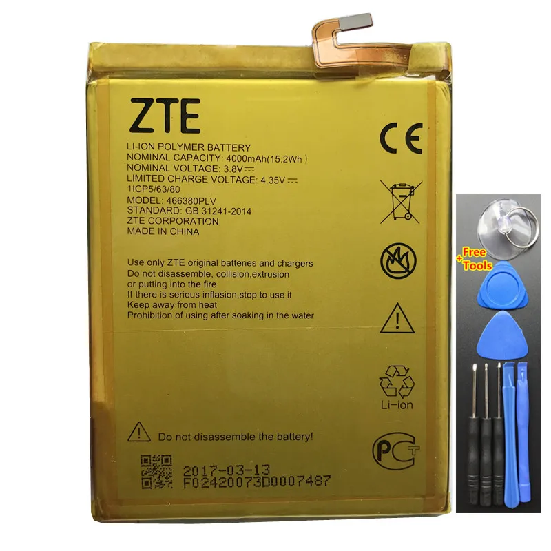 100% 4000 мАч Новая высококачественная 466380PLV 466380PVL батарея для ZTE BLADE A610 A610C A610T BA610C BA610T