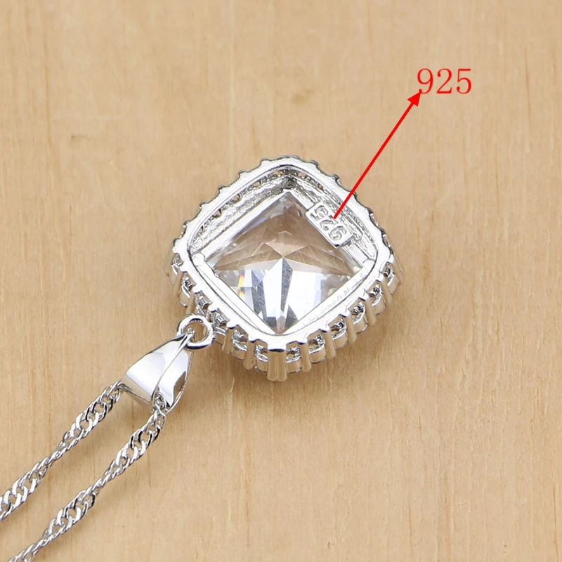 Ювелирные изделия из стерлингового серебра 925 пробы с белыми кристаллами в форме