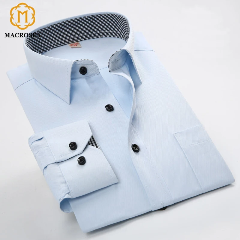 Men Shirt New Arrival Men's Brand Clothing Spring&Autunmn Men's Fashion Dress Shirts Long Sleeve Business Formal Shirts