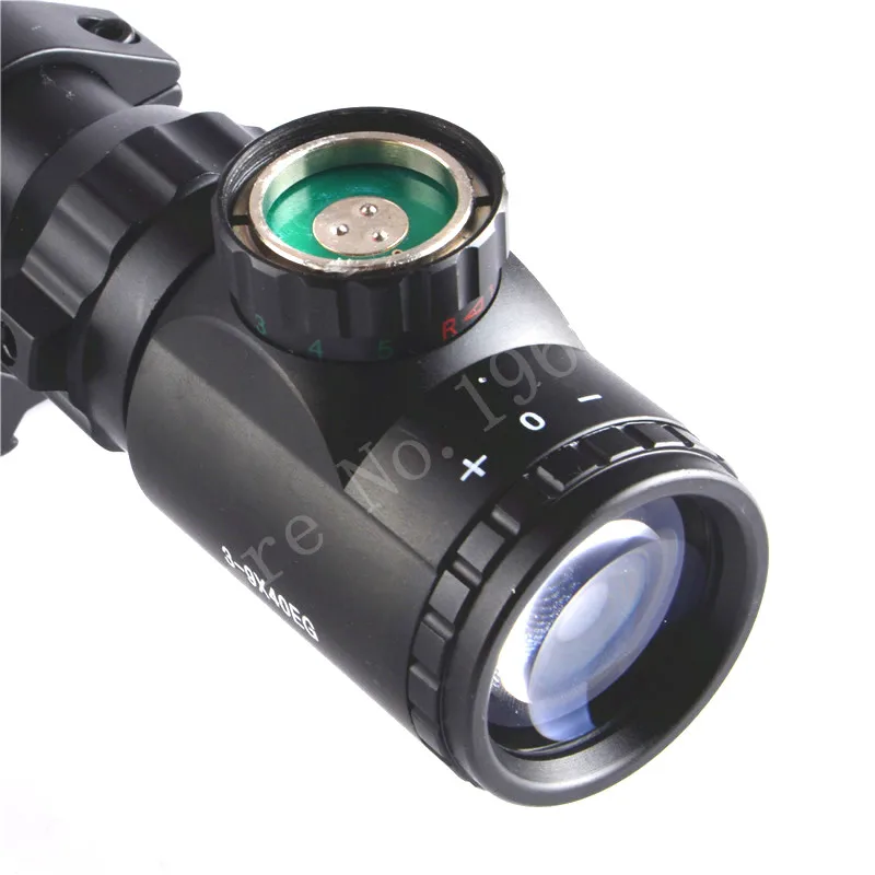 SPIKE 3-9X40EG tactical Night Vision hunting Optic sight sniper SNIPER Scope 11/ 20mm Mount+Adjustable Flashlight | Спорт и