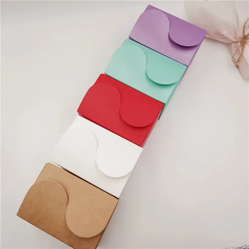 200Pcs 9*6*6cm Colorful Paper Box Jewelry Accessories Packaging Boxes Wedding Party Lilac/Nut/Candy/Gift/Necklace | Украшения и