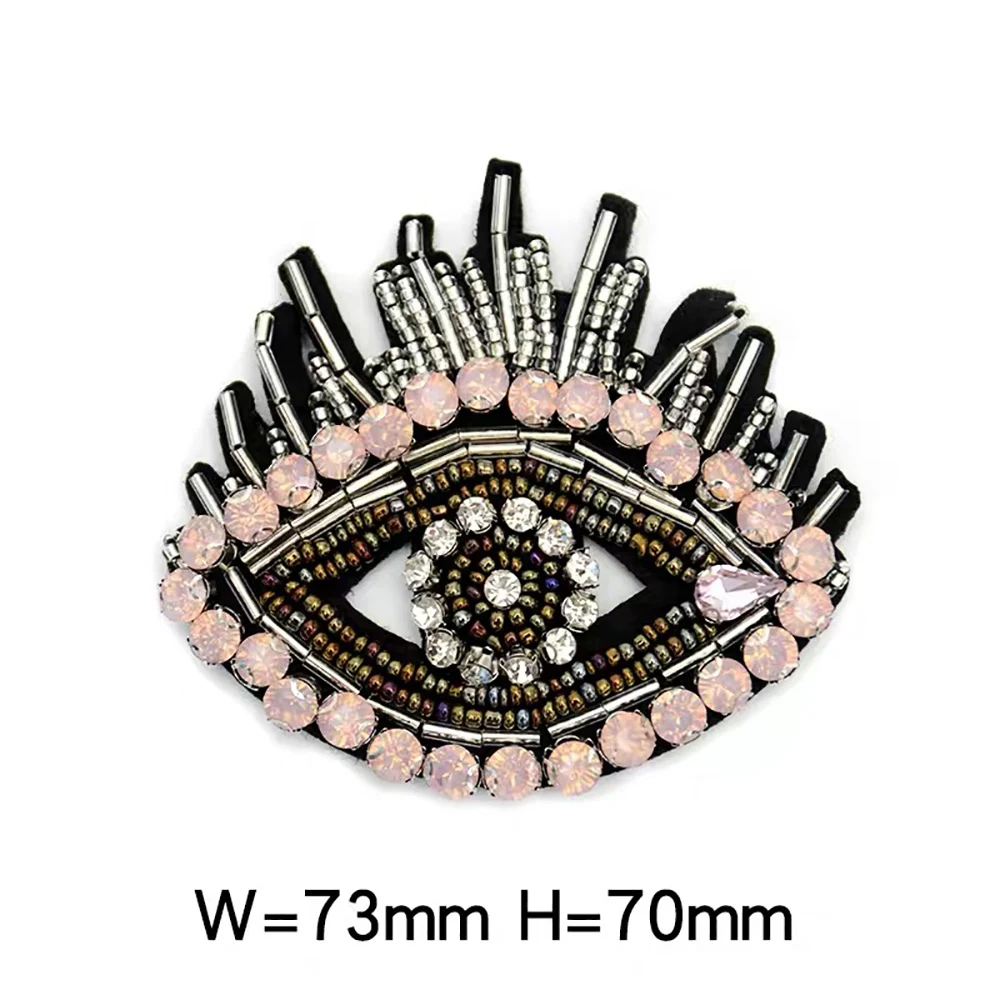 1 комплект Стразы для глаз Рот губная помада бисером нашивки на одежду шитья и