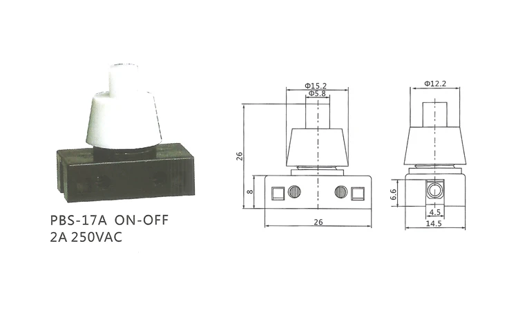 NS184 PBS 17A кнопка включения/выключения микропереключателя|switch box|switch on off 12vswitch fan |