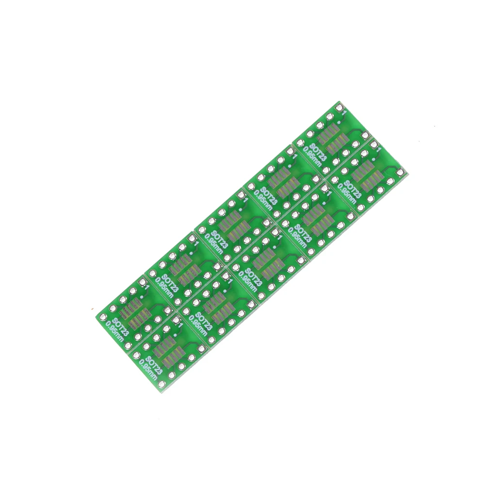 10 шт. SOT23 SOP10 MSOP10 Umax SOP23 к DIP10 Pinboard SMD для DIP адаптерной пластины 0 5 мм/0 95 мм до 2 54 Pin PCB
