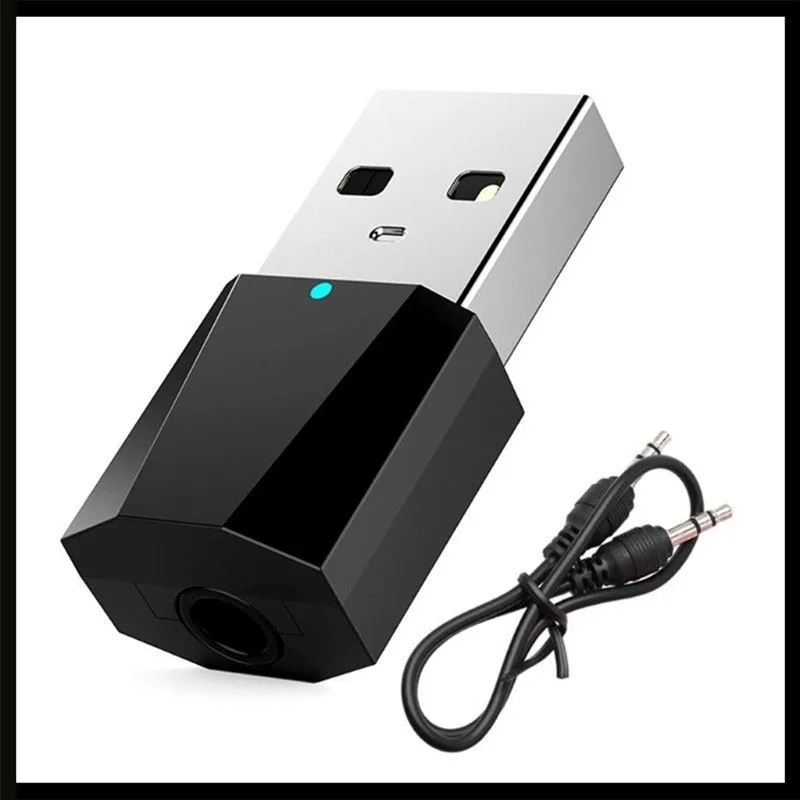 3,5 мм Aux Jack& USB для Bluetooth адаптер для автомобиля ПК музыкальный приемник с динамиком разъем передатчика для синий зуб USB Adaptador