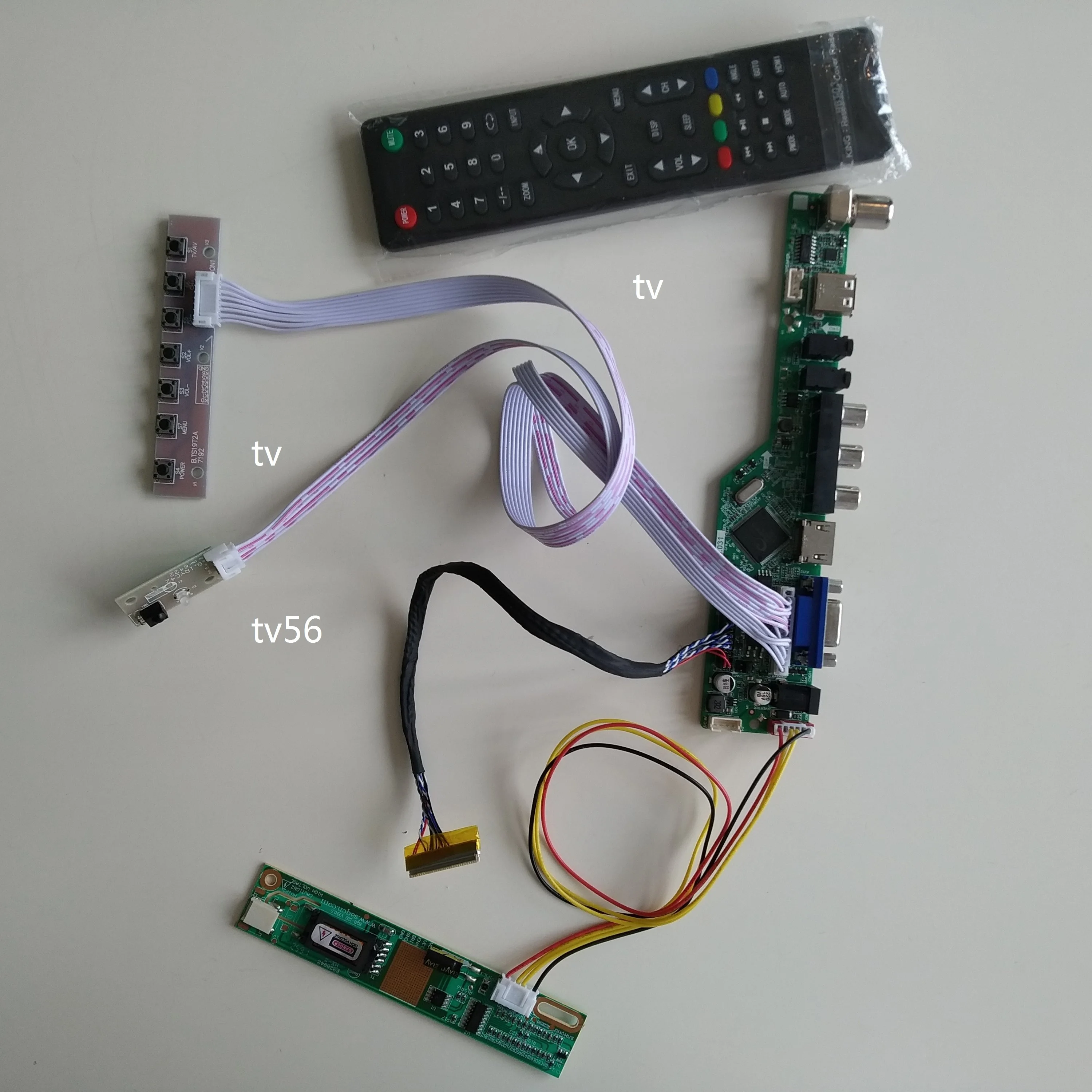 

Плата контроллера для телевизора, USB LCD светодиодный AUDIO VGA AV 1 CCFL лампы карта контроллера для LP154W01(TL)(D2) 1280*800 панельный кабель