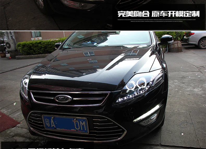 DY_L стильный головной фонарь для Ford Mondeo светодиодный фонарь Mondeo 2007-2012 DRL H7 D2H Hid опция Ангел глаз биксеноновый луч