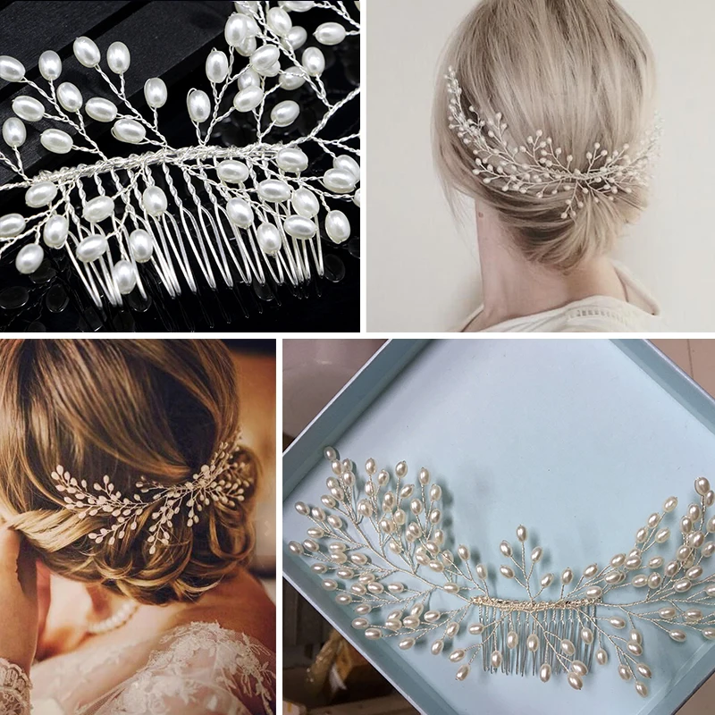 Кристалл бабочка головной убор для невесты жемчужный свадебный гребень волос
