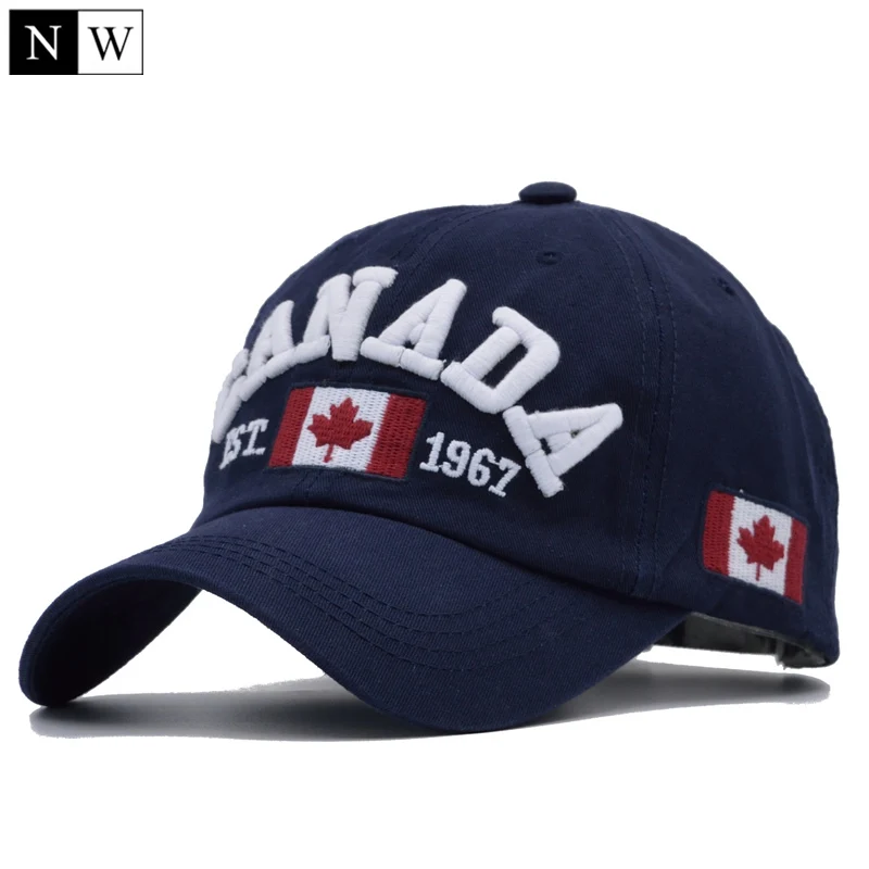 [NORTHWOOD] хлопок Gorras канадский бейсбольный Кепка Флаг Канады Кепка Snapback Регулируемая Мужская Бейсболка s бренд Snapback Кепка - Цвет: Dark blue