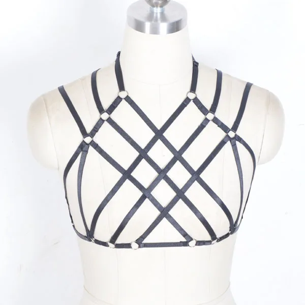 Новинка 2016 бесплатная доставка жгут Харадзюку готический черный топ на