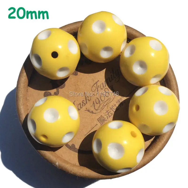 Бусины детские круглые в горошек 20 мм 100 шт.|polka dot beads|beads for girlsbeads beads |