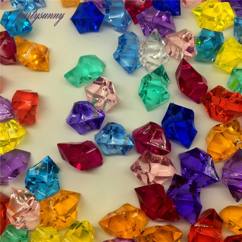 Новая мода Lrregular акрил стразами Пластик Цвет камень ice cube украшения дома Craft 10