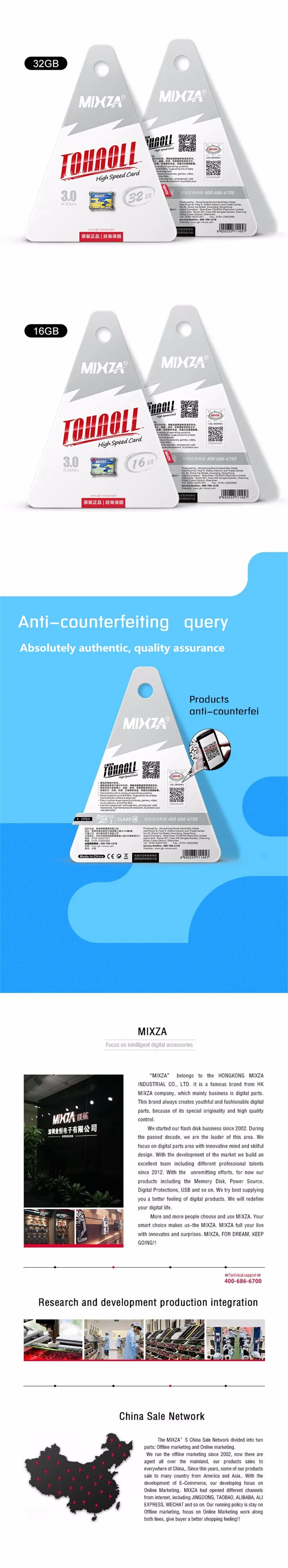 MIXZA Micro SD карта флешка 32 ГБ Class 10 16 ГБ/64 ГБ/128 ГБ Class10 UHS-1 карты памяти флэш-памяти Microsd для смартфонов