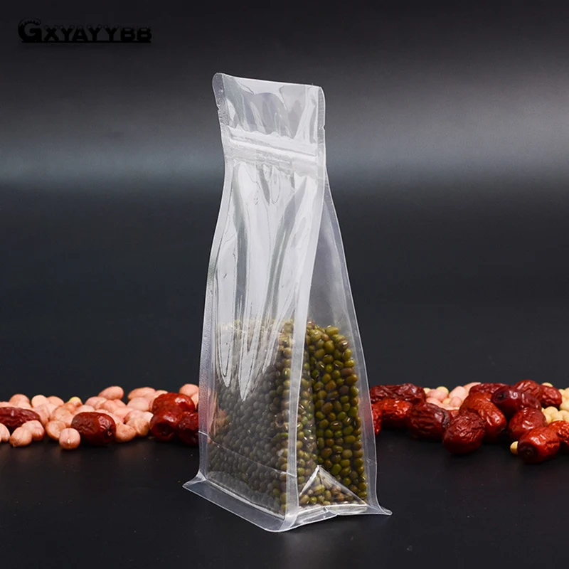 GXYAYYBB 100 шт. пакеты из крафт-бумаги с застежкой-молнией оконные стоячий подарок для