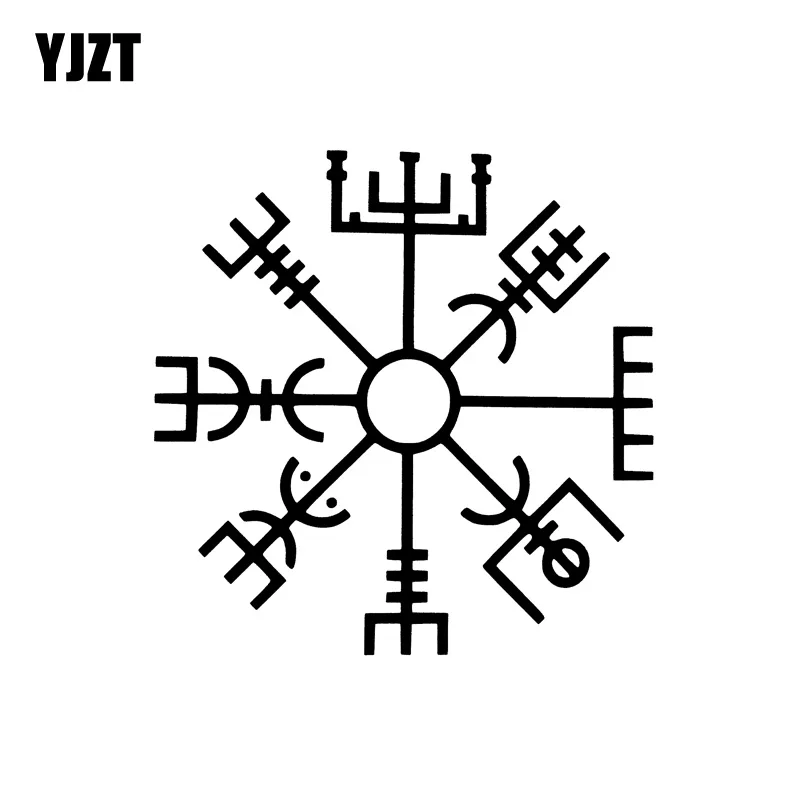 YJZT 15 см * модная большая Исландская РУНИЧЕСКАЯ Виниловая наклейка для стайлинга
