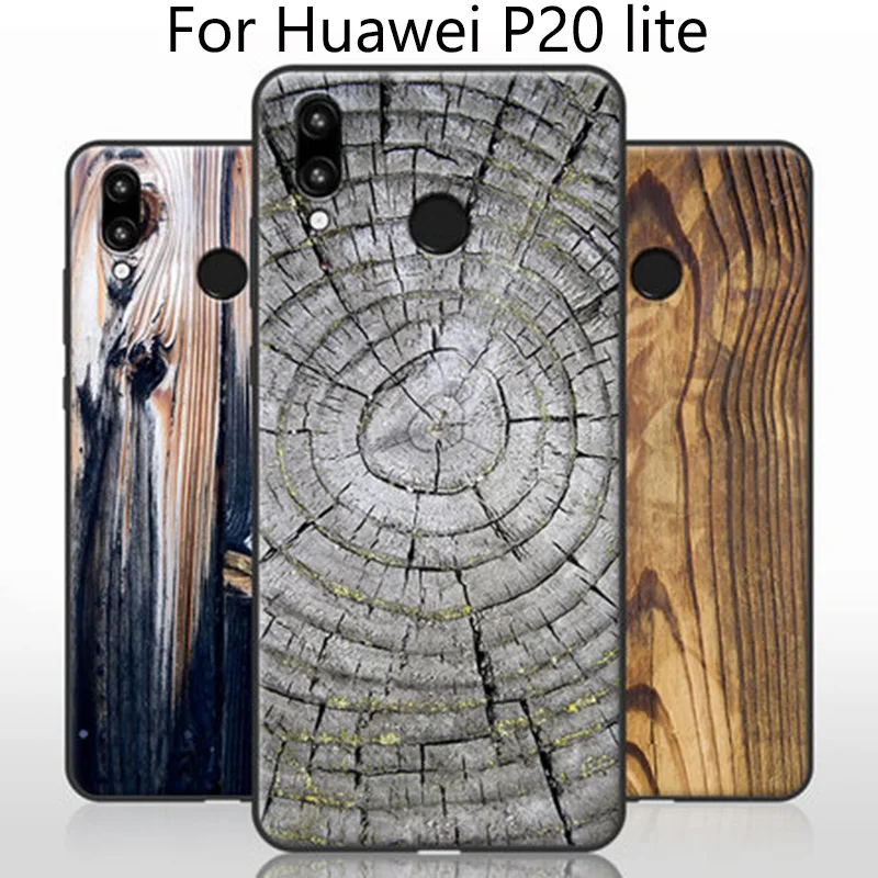 2 шт. чехлы для телефонов с текстурой древесины Huawei P20 lite мягкий чехол накладка