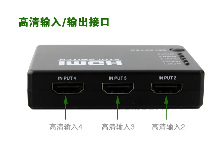 HDMI концентратор 5 портов 1080P видео HDMI Коммутатор HDMI сплиттер с ИК-пультом для HDTV DVD для PS3