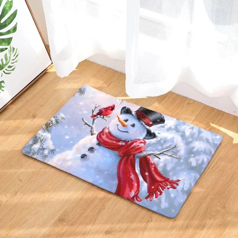 Smiry Merry Christmas Винтажный стиль нескользящий передний дверной коврик радостный