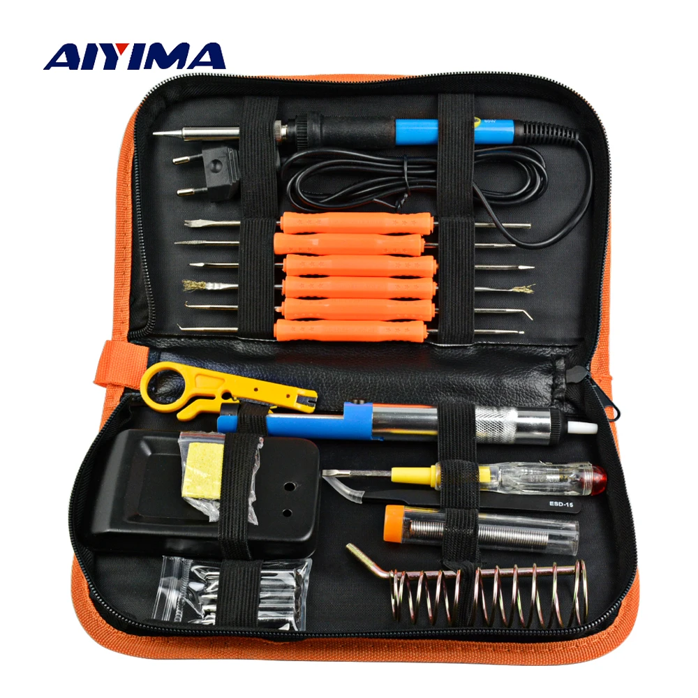 Aiyima AC 220 В Электрический паяльник Комплект Инструменты для ремонта Регулируемая