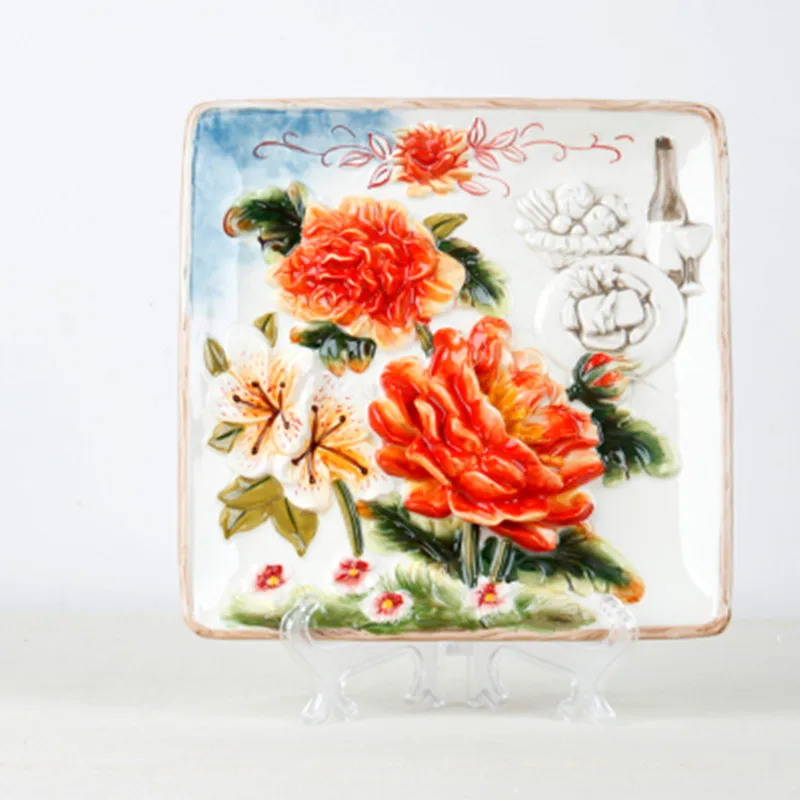 

European-style Chinese Ceramic Wall Decor Ceramic Hanging Plate Desktop Decor New Living Room Decor Gift M1897