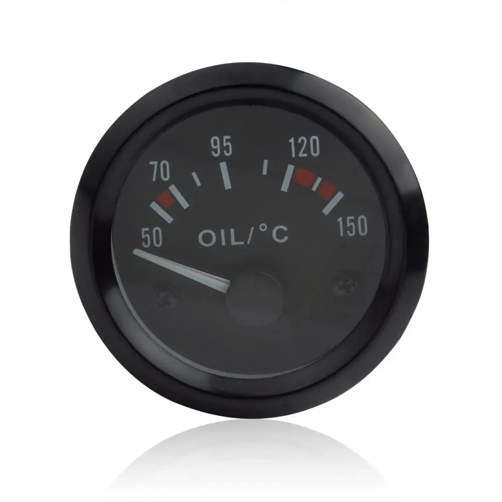 Oil Temp Gauge " 52 мм 12 В светодиодный Электрический Автомобильный датчик температуры масла/Автомобильный датчик напряжения/Датчик температуры воды/Амперметр Манометр с давлением/температурой Senor - Цвет: Oil Temp Gauge