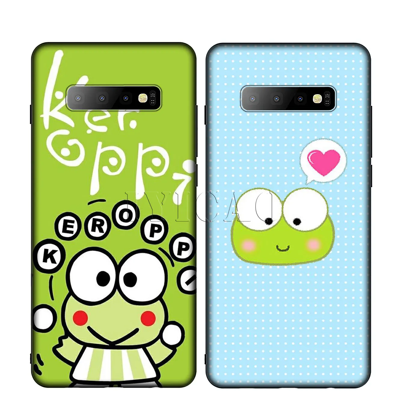 IYICAO cute cartoon frog keroppi smile Silicone Soft Phone Case for Samsung Galaxy S10 S9 S8 Plus S6 S7 Edge S10e E Cover |