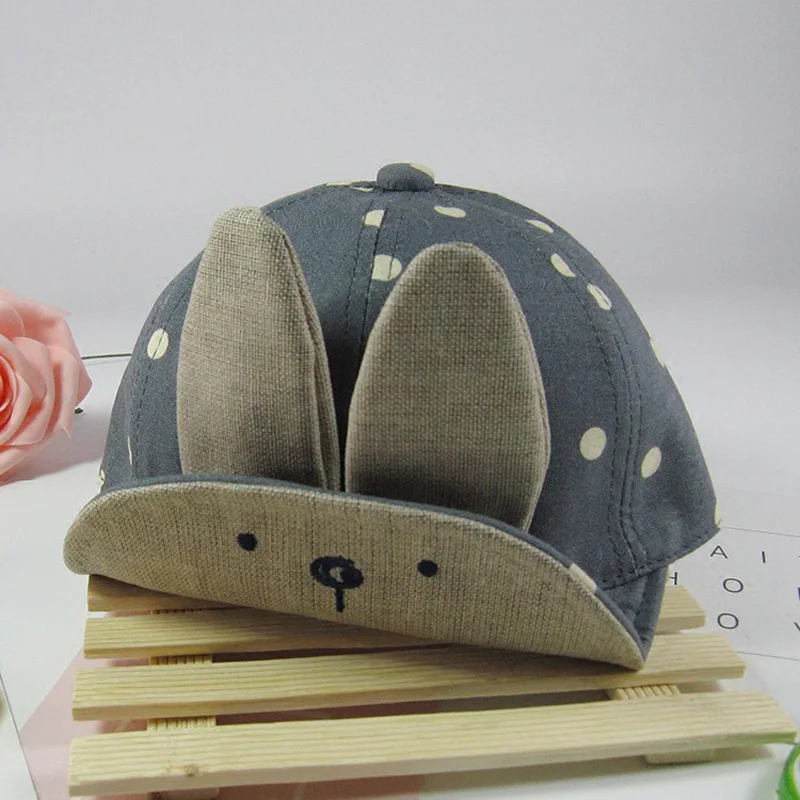 New Baby fashion cap Summer Hats for Kids Multicolor Casual rabbit design Bucket Hat cute Cap 8-24 Month GH174 | Детская одежда и