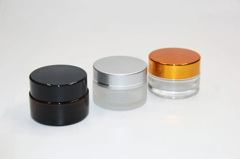 50 шт. 15 г косметический контейнер для крема из янтарного стекла косметические