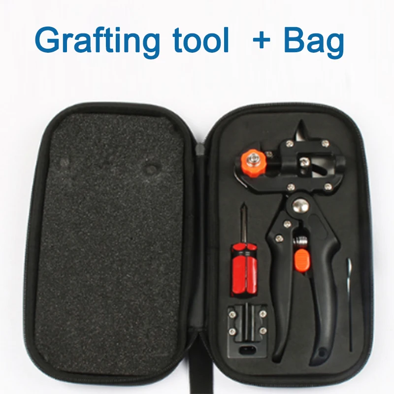 Tools and Bag Профессиональный инструмент для прививки фруктовых деревьев, садовые ножницы, секаторы для прививки, секаторы для обрезки, садовое оборудование, садовые инструменты - Цвет: Tools and Bag
