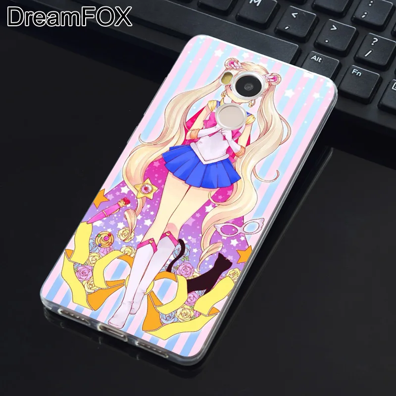 DREAMFOX K184 Sailor Moon Pattern Soft TPU Silicone Case Cover For Xiaomi Redmi Note 3 4 5 Plus 3S 4A 4X 5A Pro Global |