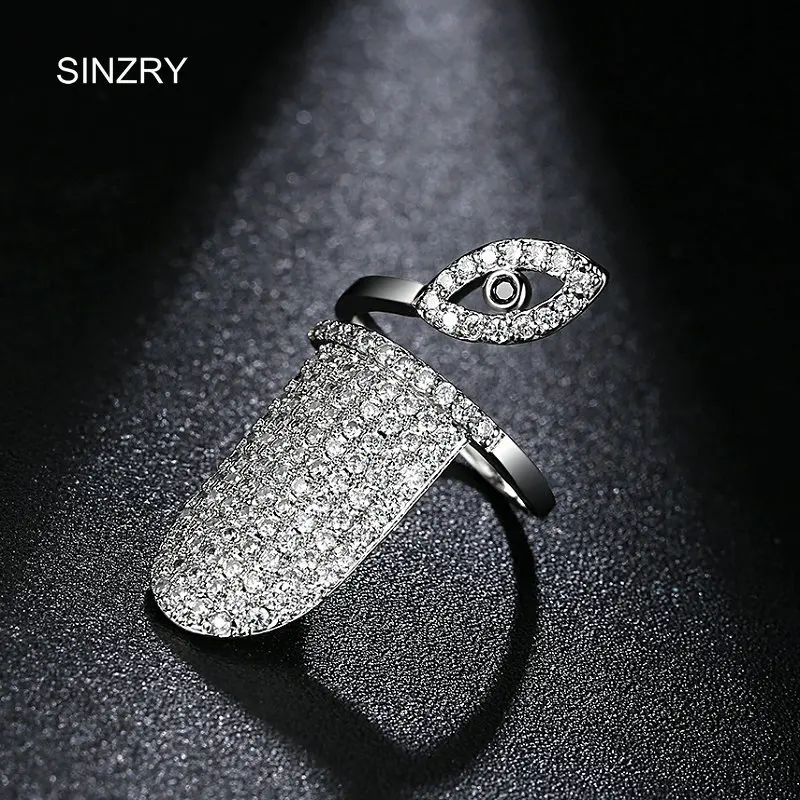 SINZRY ювелирные изделия 2017 кубический циркон с открытым концом anel eye перстни