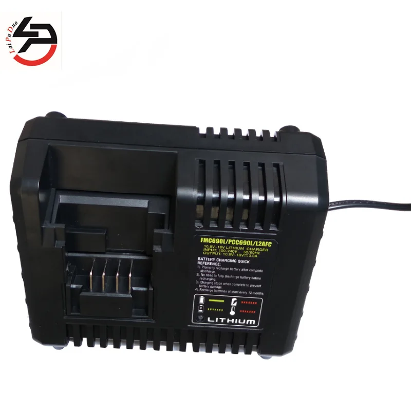 

Сменное зарядное устройство для литий-ионного аккумулятора для Black & Decker и Porter-Cable 10,8 в-20 в, L2AFC FMC690L PCC690L
