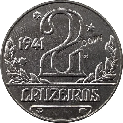 1941 Brazil 2 BRZ coins COPY COINS 25.2MM