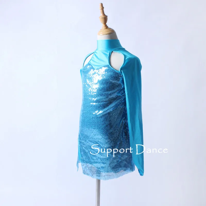 Модный костюм для джазового танца с блестками длинным рукавом и открытой спиной