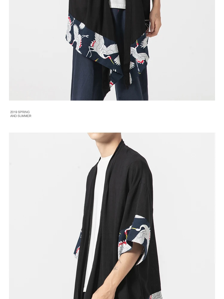 Sinicism Store, летняя мужская куртка в китайском стиле, уличная одежда из хлопка и льна, повседневный мужской ханьфу, мужские куртки с принтом, Размеры s
