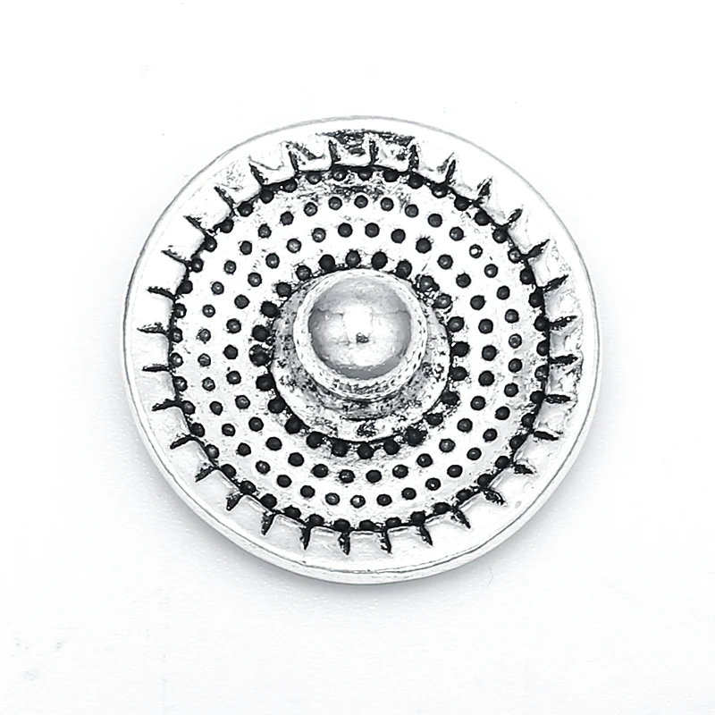 Серебряный Цвет металла оснастки Кнопки для женщин Fit 18 мм/20 мм DIY браслет