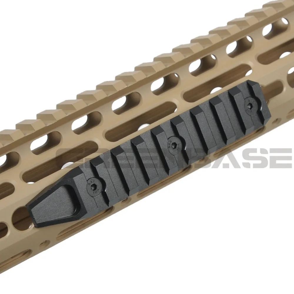 Greenbase Тактический крепление направляющей KeyMod 9 Слот железнодорожных Урх 4,0 Handguard Rail Airsoft установки прицела черный/темно Земля