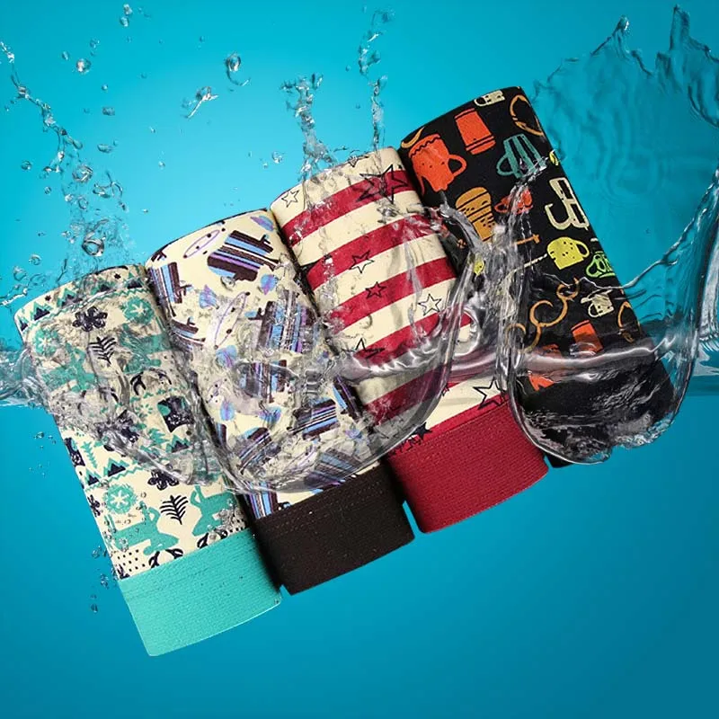 Трусы-боксеры DANJIU мужские с мультяшным принтом пикантное нижнее белье для