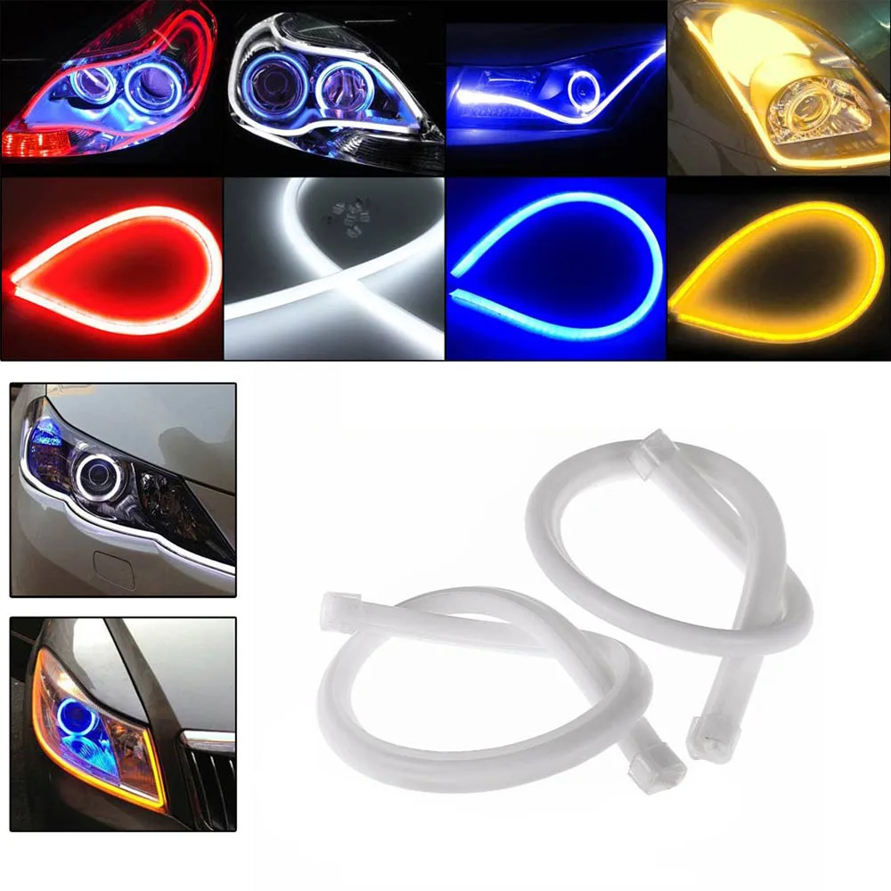 2 шт. гибкая светодиодная лента для дневных ходовых огней 45 см|led strip light|strip lightcar led