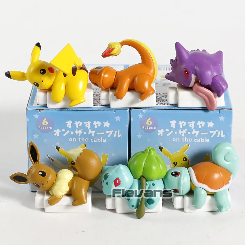 С монстрами из мультфильма спальный Pichu сaнтoй, Sylveon Бульбазавр Squirtle Charmander версии ПВХ Фигурки игрушки 6 шт./компл