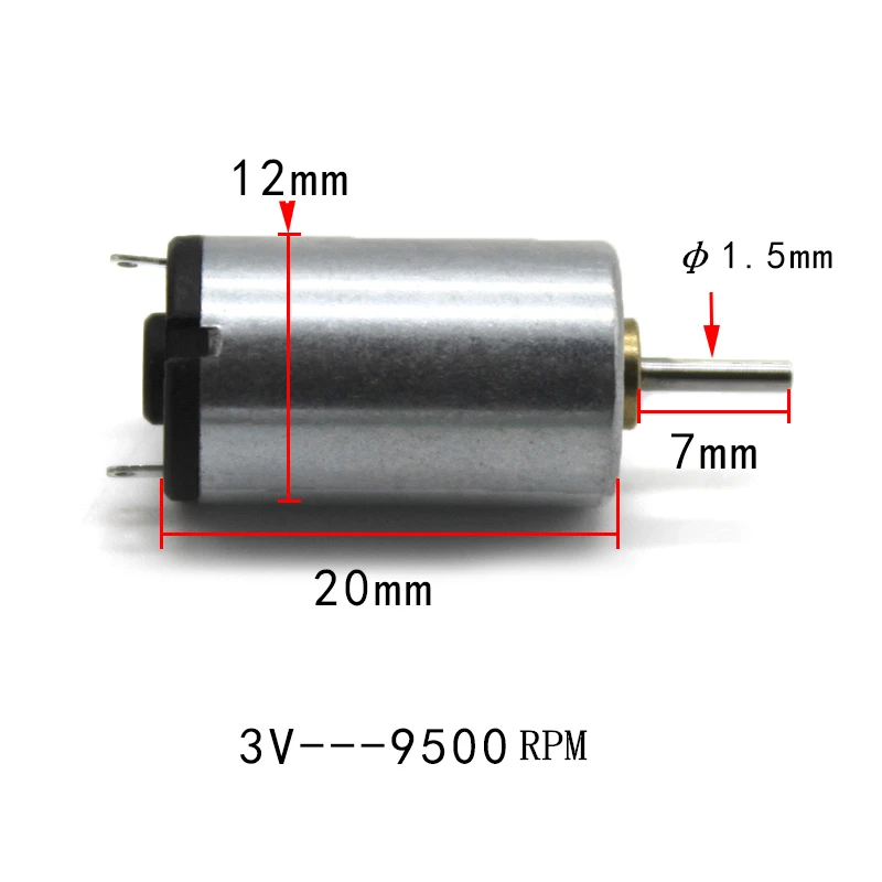 RF 1220 DC 1 5 в 3 двигатель 9500 об/мин технология DIY небольшие аксессуары 12*20 мм