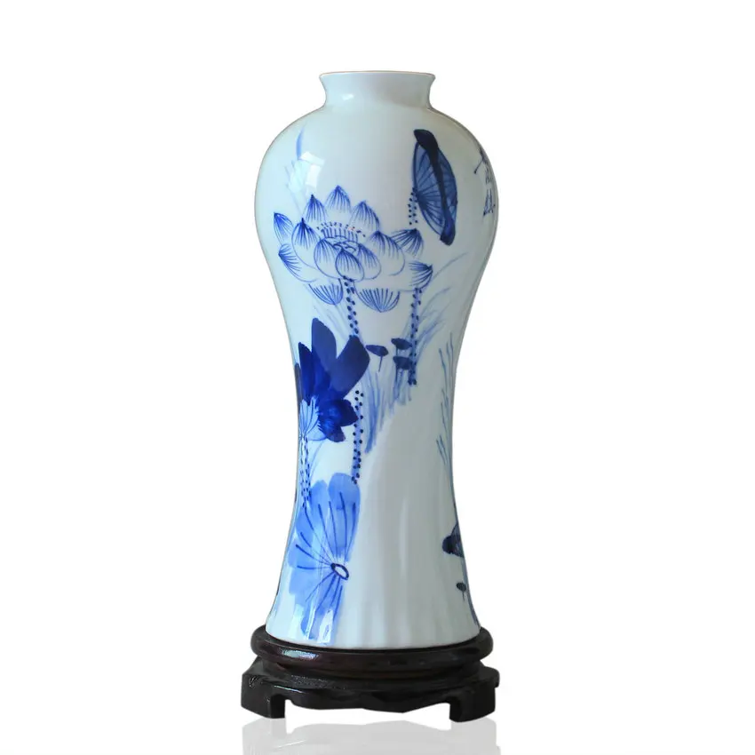 Jingdezhen ceramics porcelain / ceramic vase / hand-painted modern fashion vase / Lotus vase porcelain bottle