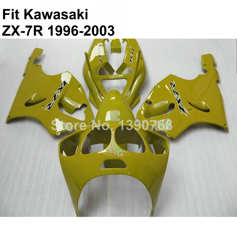 

Бесплатный комплект обтекателей на заказ для Kawasaki ninja ZX-7R 96-03 зеленые Обтекатели zx7r 1996-2002 2003 OI30