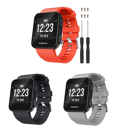 Белый Ktab ремешок для часов Garmin Forerunner 35 мягкий силиконовый сменный ремешок для часов совместимый Garmin Forerunner 35 полос - Цвет: Белый